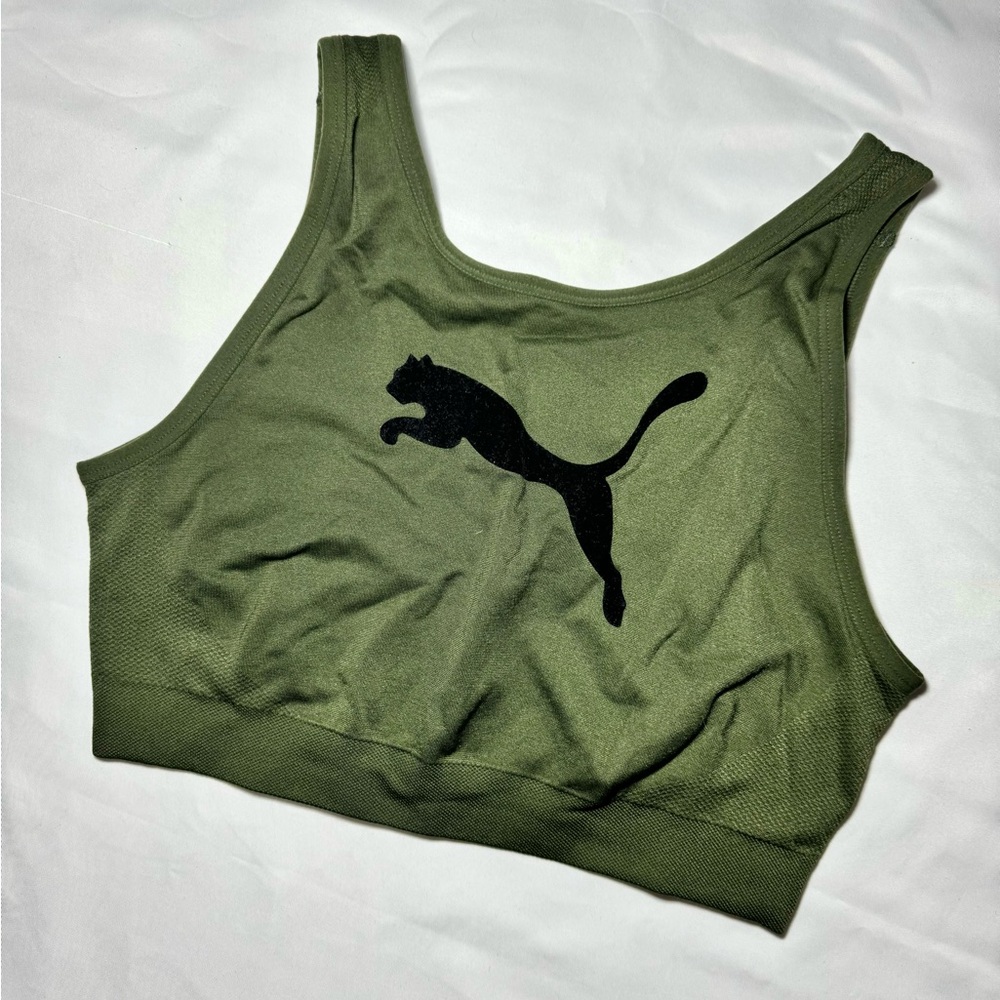 Puma Olive Green Sports Bra